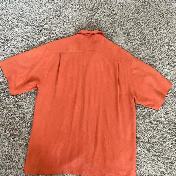 Tommy Bahama Men’s Button Down Isles Silk Camp orange Size M - Picture 3 of 13